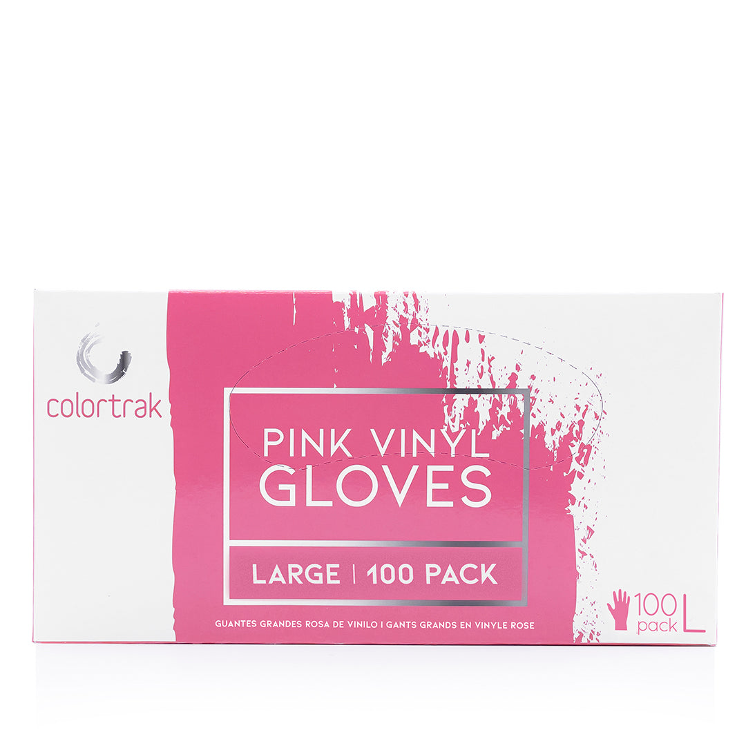 100pk Pink Vinyl Disposable Gloves