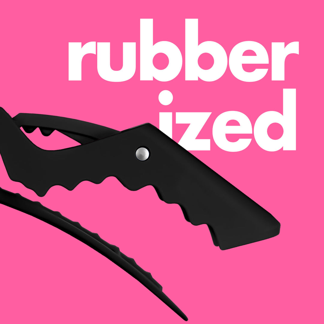 Rubberized Hair Styling Clips