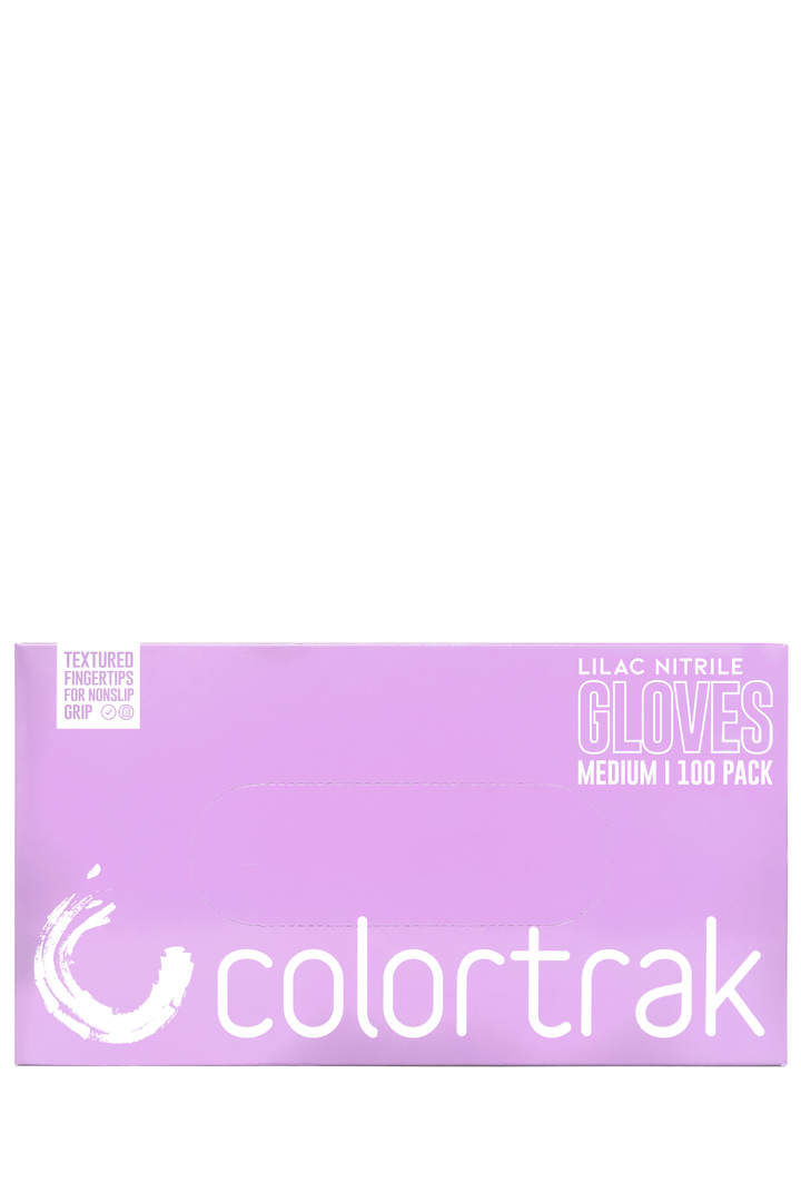Lilac box of Colortrak Lilac Frost nitrile gloves, 100 pack