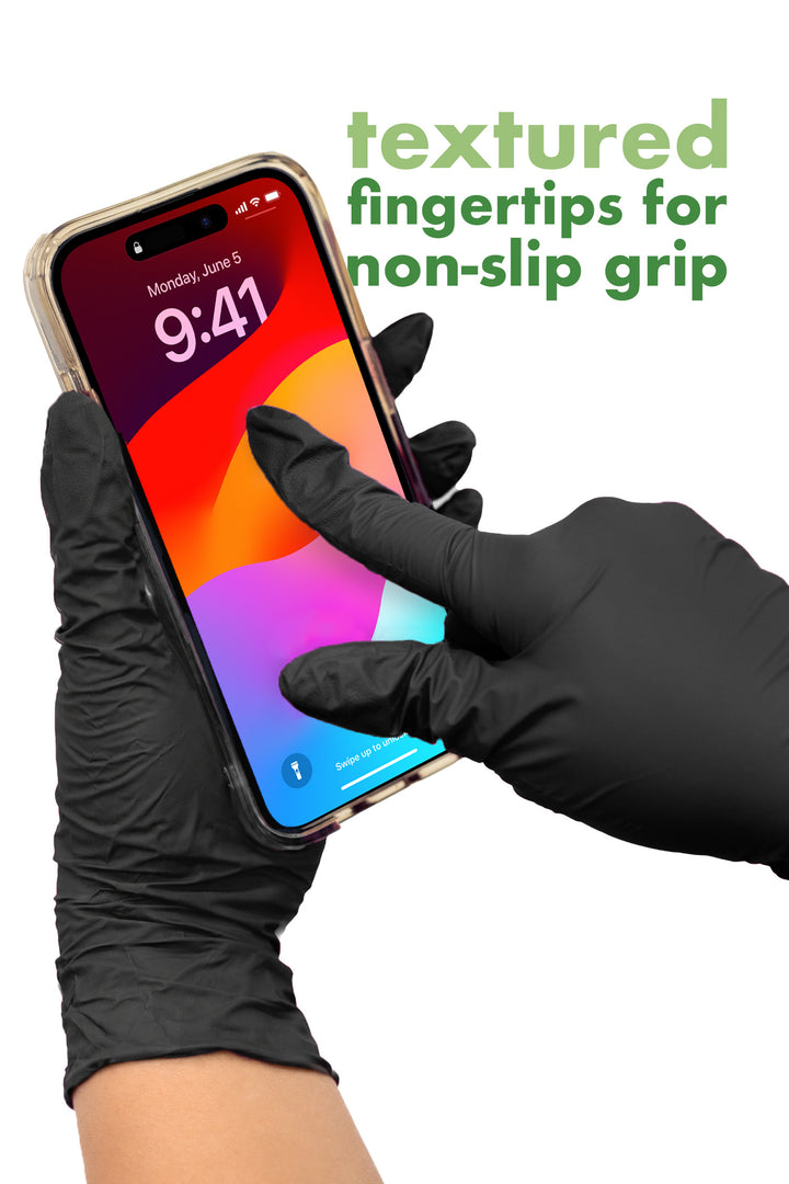 Biodegradable Black Nitrile Gloves