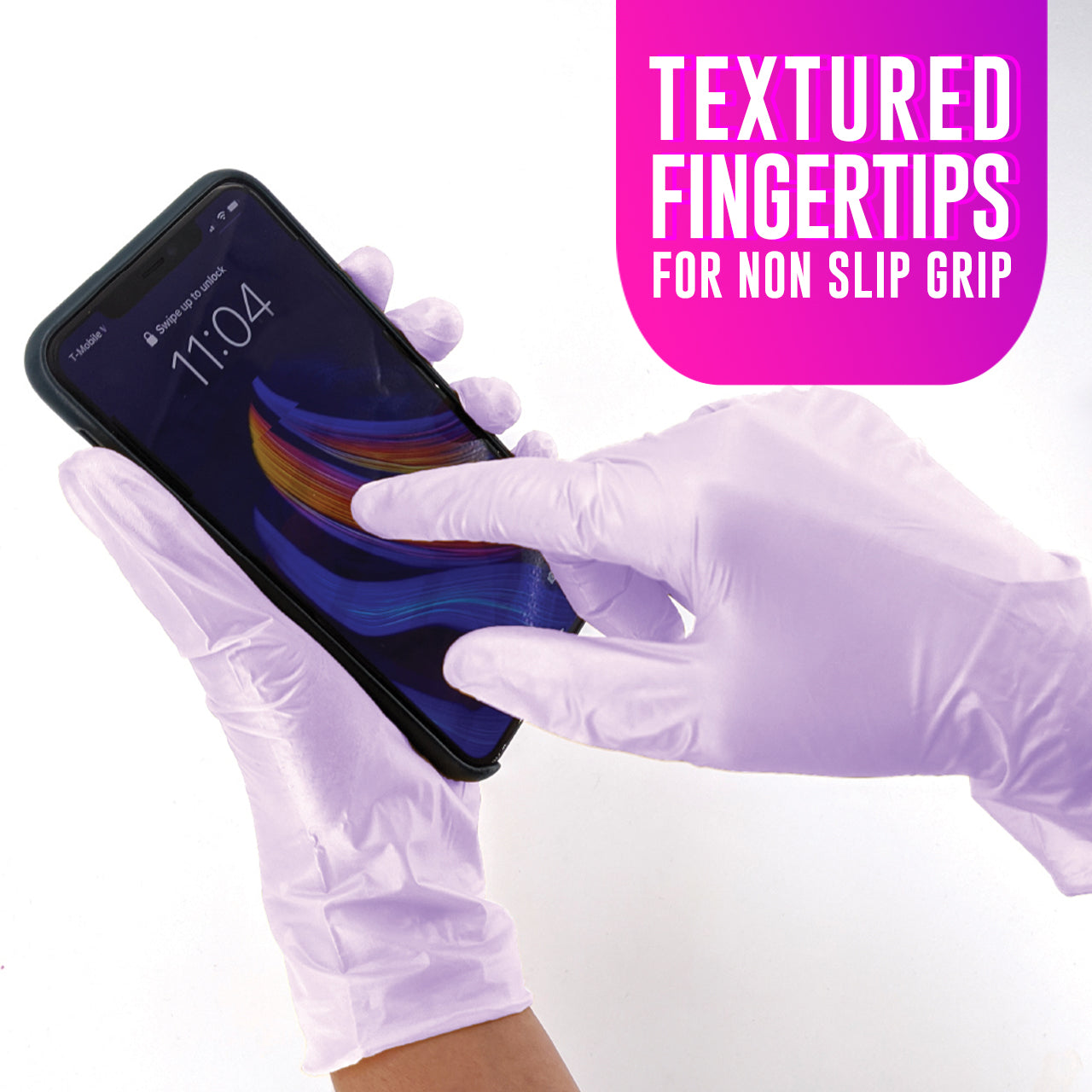 Luminous Collection Nitrile Gloves | Lilac Frost
