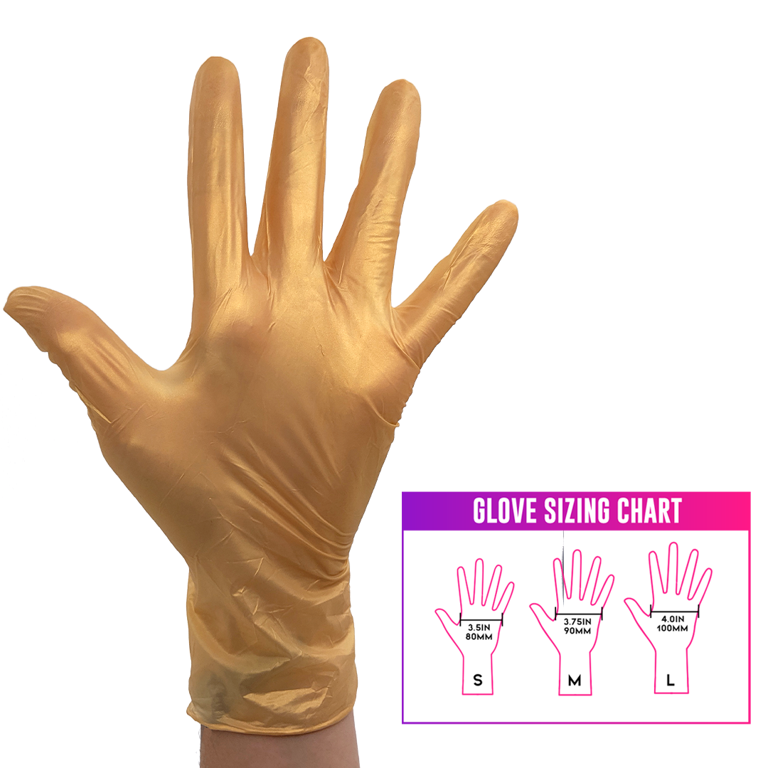 Luminous Collection Nitrile Gloves | Golden Glow