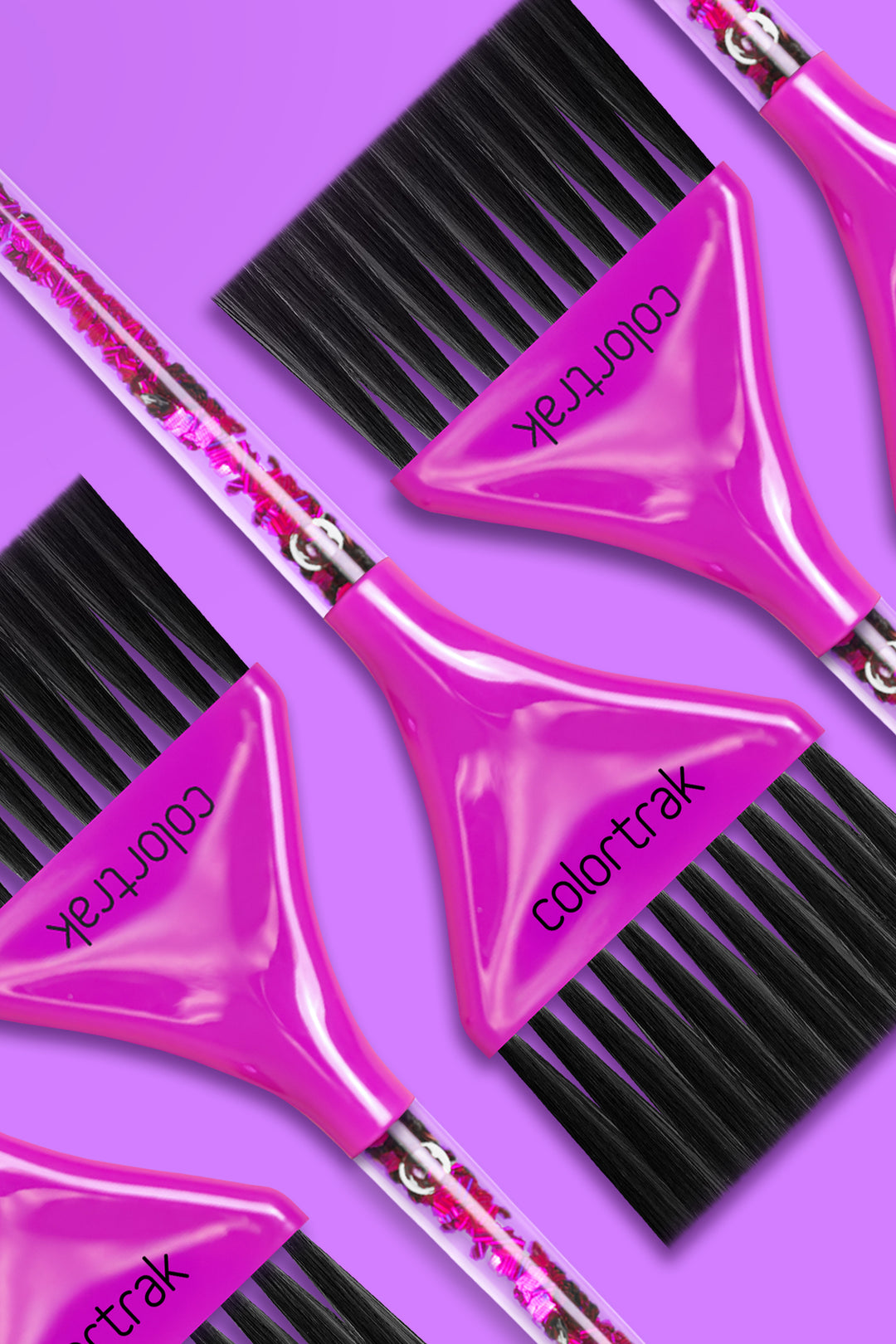 Gradient Glitter Feather Bristle Brush