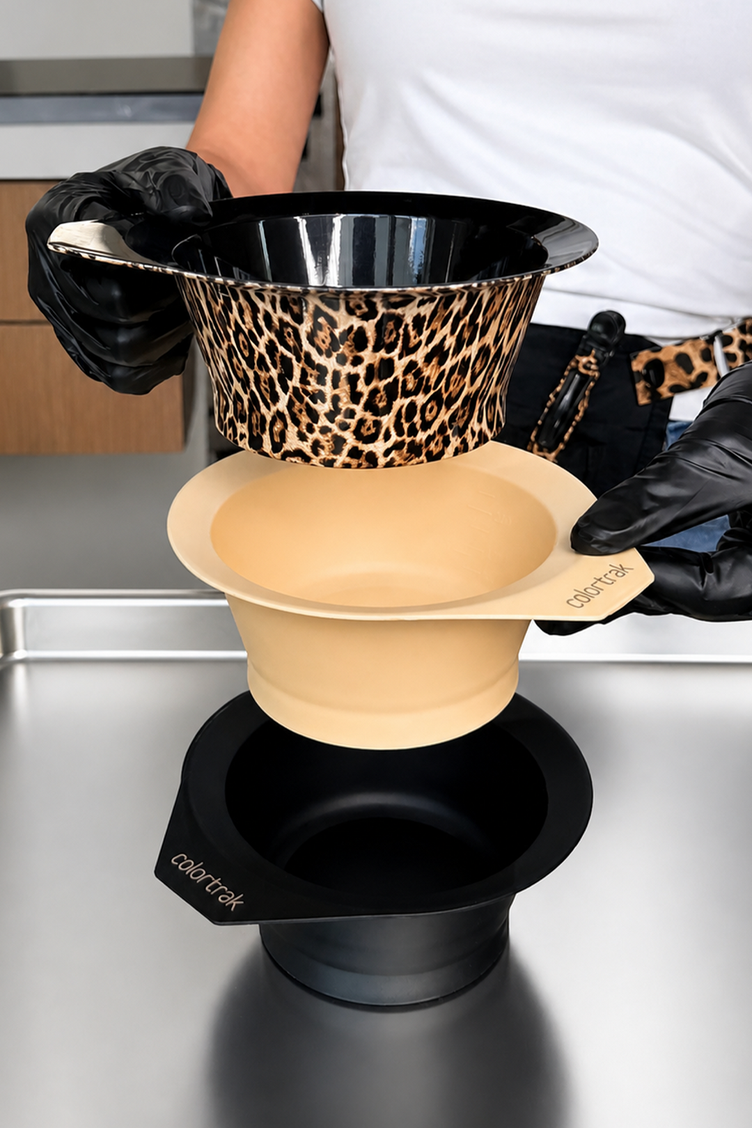 Leopard Color Bowls Triple Mixing Set