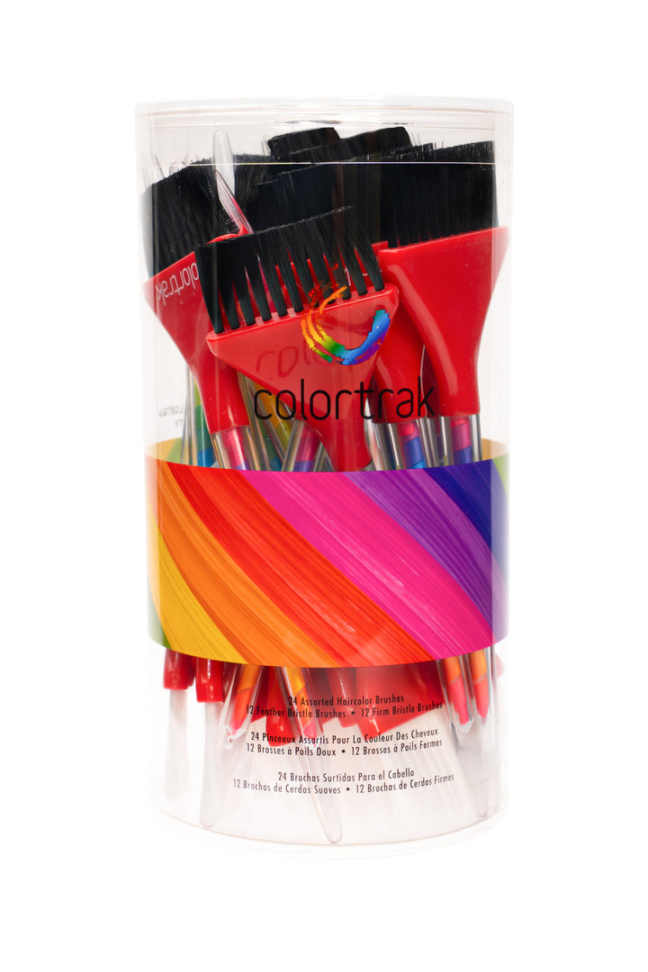 Ribbon Firm and Feather Bristle Brushes Canister